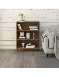 Credenza Rovere Marrone 69,5x32,5x90 cm in Legno Multistrato