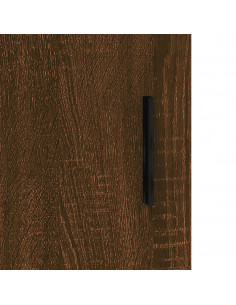 Credenza Rovere Marrone 69,5x34x180 cm in Legno Multistrato