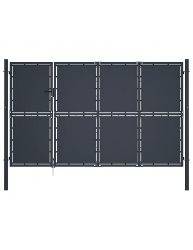 Cancello di Recinzione in Acciaio 350x150 cm Antracite