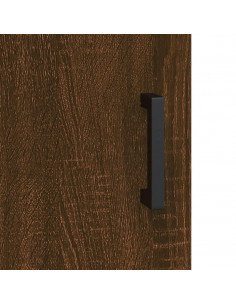 Credenza Rovere Marrone 69,5x34x180 cm in Legno Multistrato