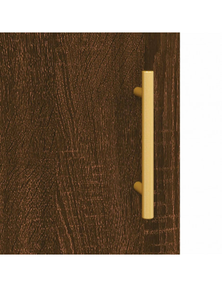 Credenza Rovere Marrone 69,5x34x90 cm in Legno Multistrato