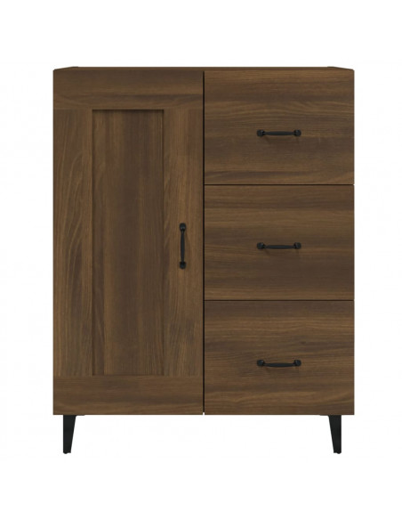 Credenza Rovere Marrone 69,5x34x90 cm in Legno Multistrato