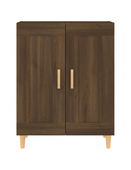 Credenza Rovere Marrone 69,5x34x90 cm in Legno Multistrato
