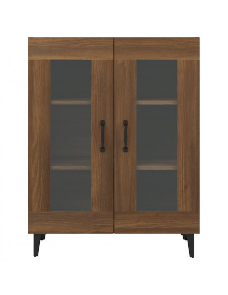 Credenza Rovere Marrone 69,5x34x90 cm in Legno Multistrato