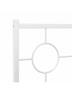 Testiera in Metallo Bianco 140 cm