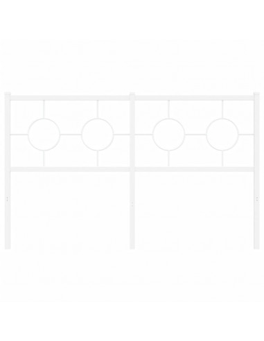 Testiera in Metallo Bianco 140 cm