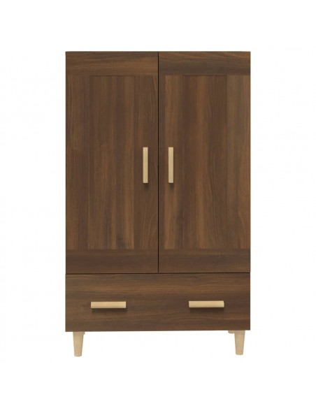Credenza Rovere Marrone 70x31x115 cm in Legno Multistrato