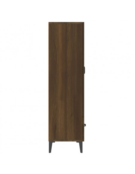 Credenza Rovere Marrone 70x31x115 cm in Legno Multistrato