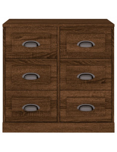 Credenza Rovere Marrone 70x35,5x67,5 cm in Legno Multistrato