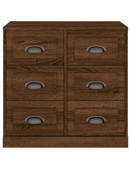 Credenza Rovere Marrone 70x35,5x67,5 cm in Legno Multistrato