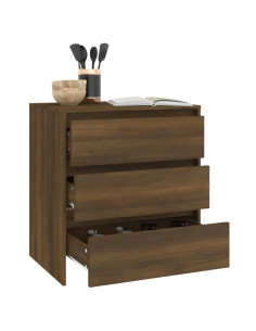 Credenza Rovere Marrone 70x41x75 cm in Truciolato