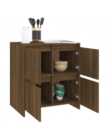 Credenza Rovere Marrone 70x41x75 cm in Truciolato