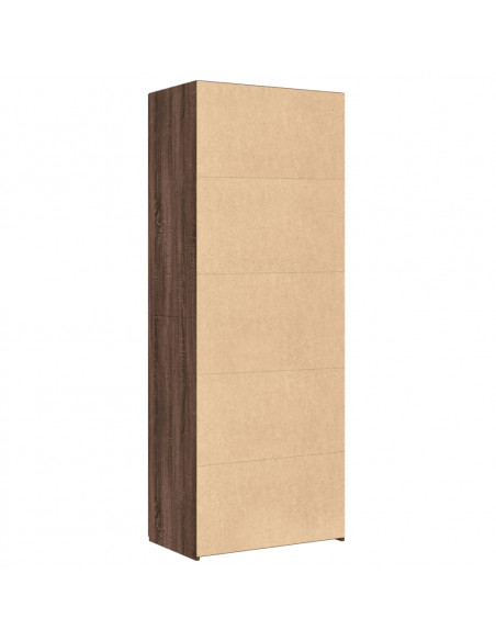 Credenza Rovere Marrone 70x42,5x185 cm in Legno Multistrato