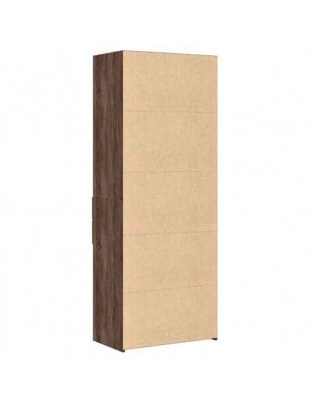 Credenza Rovere Marrone 70x42,5x185 cm in Legno Multistrato