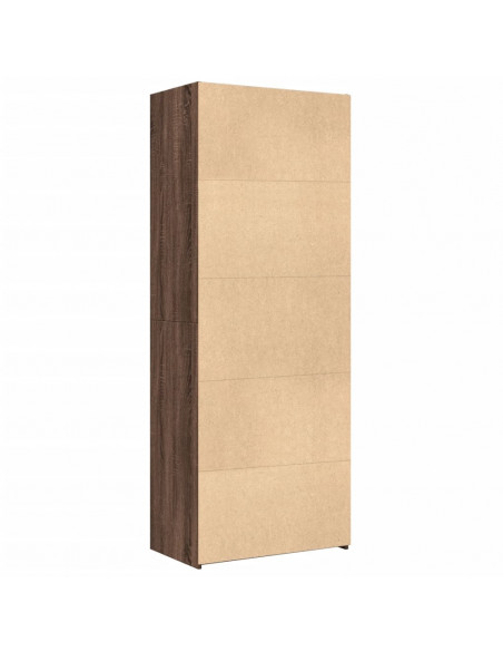 Credenza Rovere Marrone 70x42,5x185 cm in Legno Multistrato