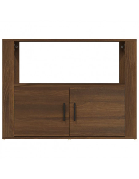 Credenza Rovere Marrone 80x30x60 cm in Legno Multistrato