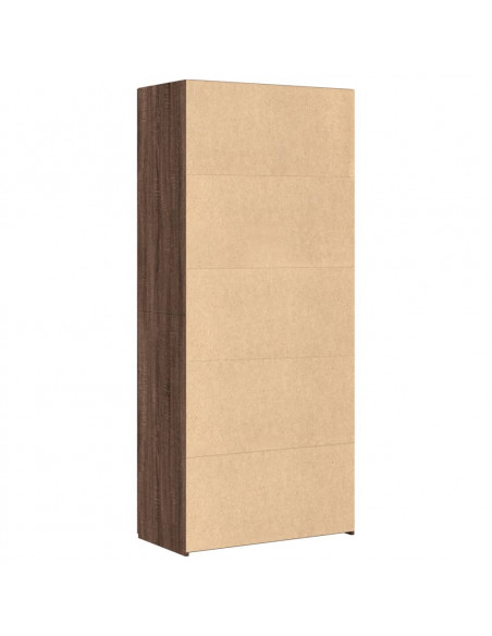 Credenza Rovere Marrone 80x42,5x185 cm in Legno Multistrato