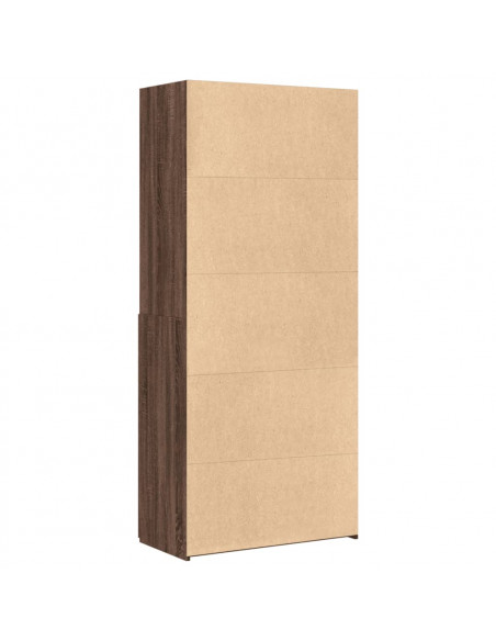 Credenza Rovere Marrone 80x42,5x185 cm in Legno Multistrato