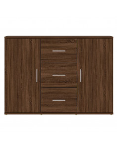 Credenza Rovere Marrone 91x29,5x65 cm in Legno Multistrato