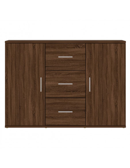 Credenza Rovere Marrone 91x29,5x65 cm in Legno Multistrato