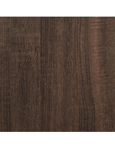 Credenza Rovere Marrone 92x33x100 cm in Legno Multistrato