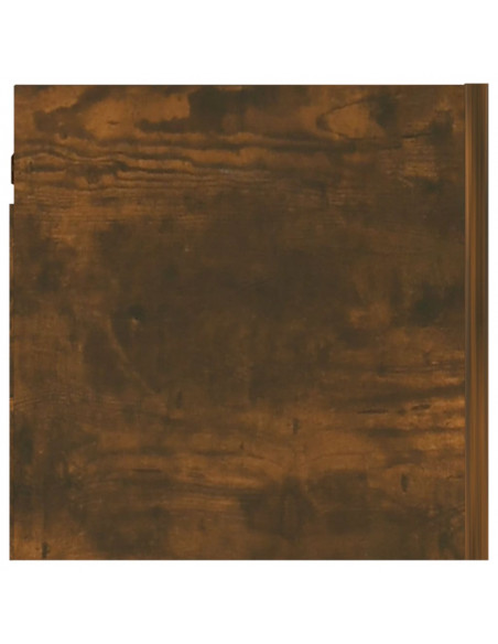 Armadietto TV Montato a Parete Rovere Fumo 30,5x30x30 cm