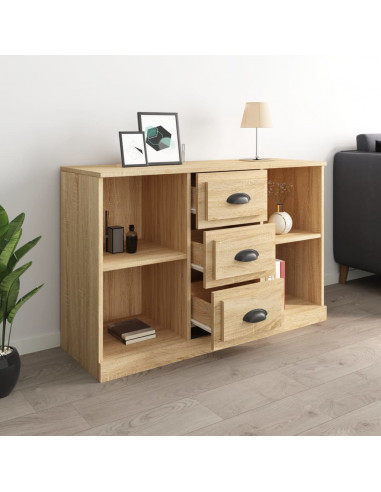Credenza Rovere Sonoma 104,5x35,5x67,5 cm in Legno Multistrato