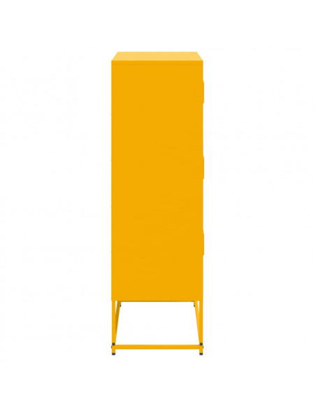 Credenza Giallo Senape 68,5x38,5x123,5 cm in Acciaio