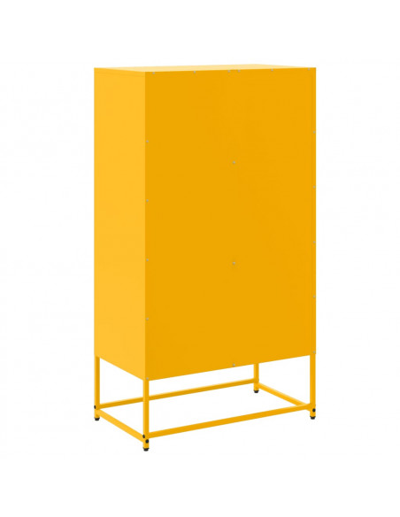 Credenza Giallo Senape 68,5x38,5x123,5 cm in Acciaio