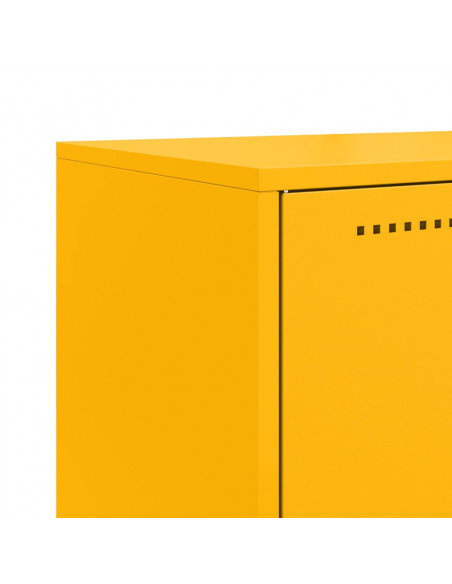 Credenza Giallo Senape 68,5x38,5x123,5 cm in Acciaio