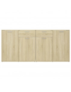 Credenza Rovere Sonoma 160x36x75 cm in Legno Multistrato