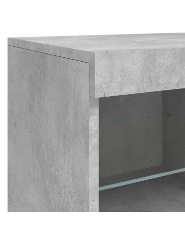 Credenza con Luci LED Grigio Cemento 81x37x67 cm