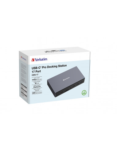 Verbatim CDS-17 Cablato USB 3.2 Gen 1 (3.1 Gen 1) Type-C Nero, Grigio