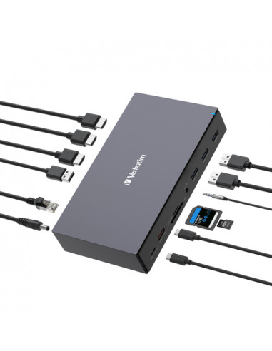 Verbatim CDS-17 Cablato USB 3.2 Gen 1 (3.1 Gen 1) Type-C Nero, Grigio