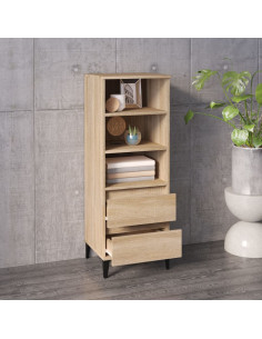 Credenza Rovere Sonoma 40x36x110 cm in Legno Multistrato