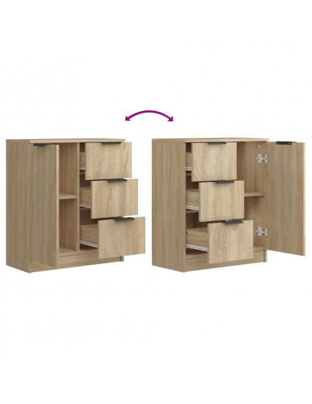 Credenza Rovere Sonoma 60x30x70 cm in Legno Multistrato