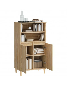 Credenza Rovere Sonoma 60x36x110 cm in Legno Multistrato