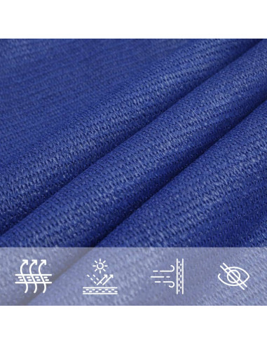 Vela Parasole 160 g/m² Rettangolare Blu 3x5 m in HDPE