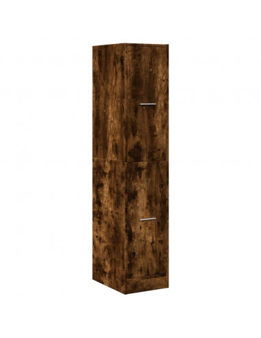 Armadietto da Farmacia Rovere Fumo 30x41x144,5 cm in Truciolato