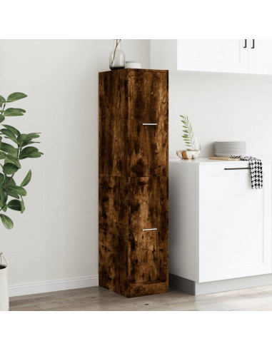 Armadietto da Farmacia Rovere Fumo 30x41x144,5 cm in Truciolato