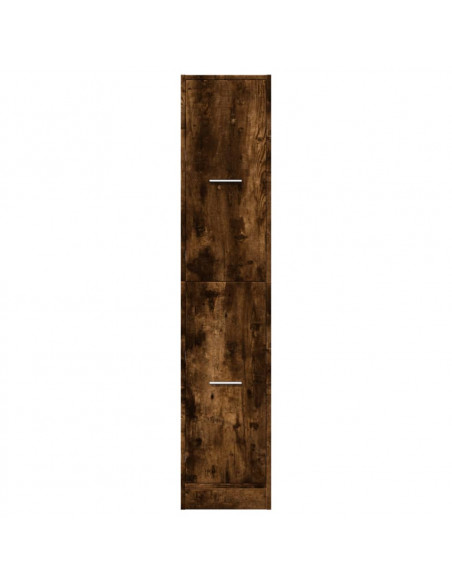 Armadietto da Farmacia Rovere Fumo 30x41x144,5 cm in Truciolato