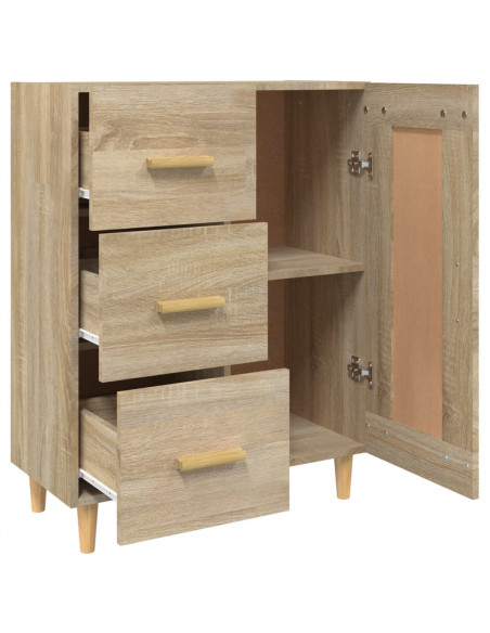 Credenza Rovere Sonoma 69,5x34x90 cm in Legno Multistrato