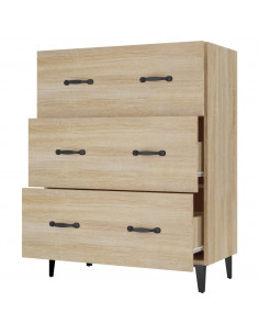 Credenza Rovere Sonoma 69,5x34x90 cm in Legno Multistrato