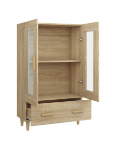 Credenza Rovere Sonoma 70x31x115 cm in Legno Multistrato