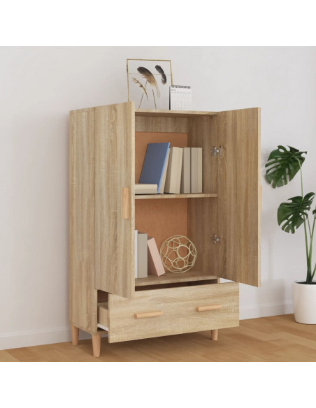 Credenza Rovere Sonoma 70x31x115 cm in Legno Multistrato
