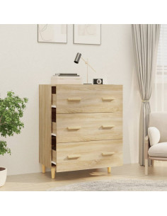 Credenza Rovere Sonoma 70x34x90 cm in Legno Multistrato