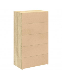 Credenza Rovere Sonoma 70x41x124 cm in Legno Multistrato