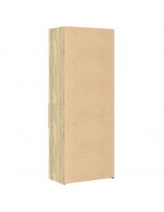 Credenza Rovere Sonoma 70x42,5x185 cm in Legno Multistrato