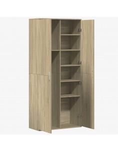 Credenza Rovere Sonoma 80x35x180 cm in Legno Multistrato