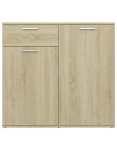 Credenza Rovere Sonoma 80x36x75 cm in Legno Multistrato